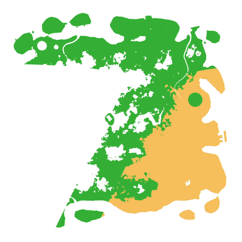 Biome Rust Map: Procedural Map, Size: 4498, Seed: 25000