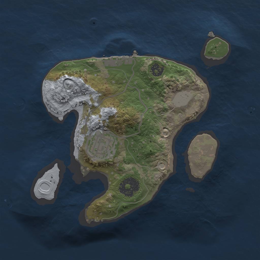 Rust Map: Procedural Map, Size: 2000, Seed: 148872547, 7 Monuments