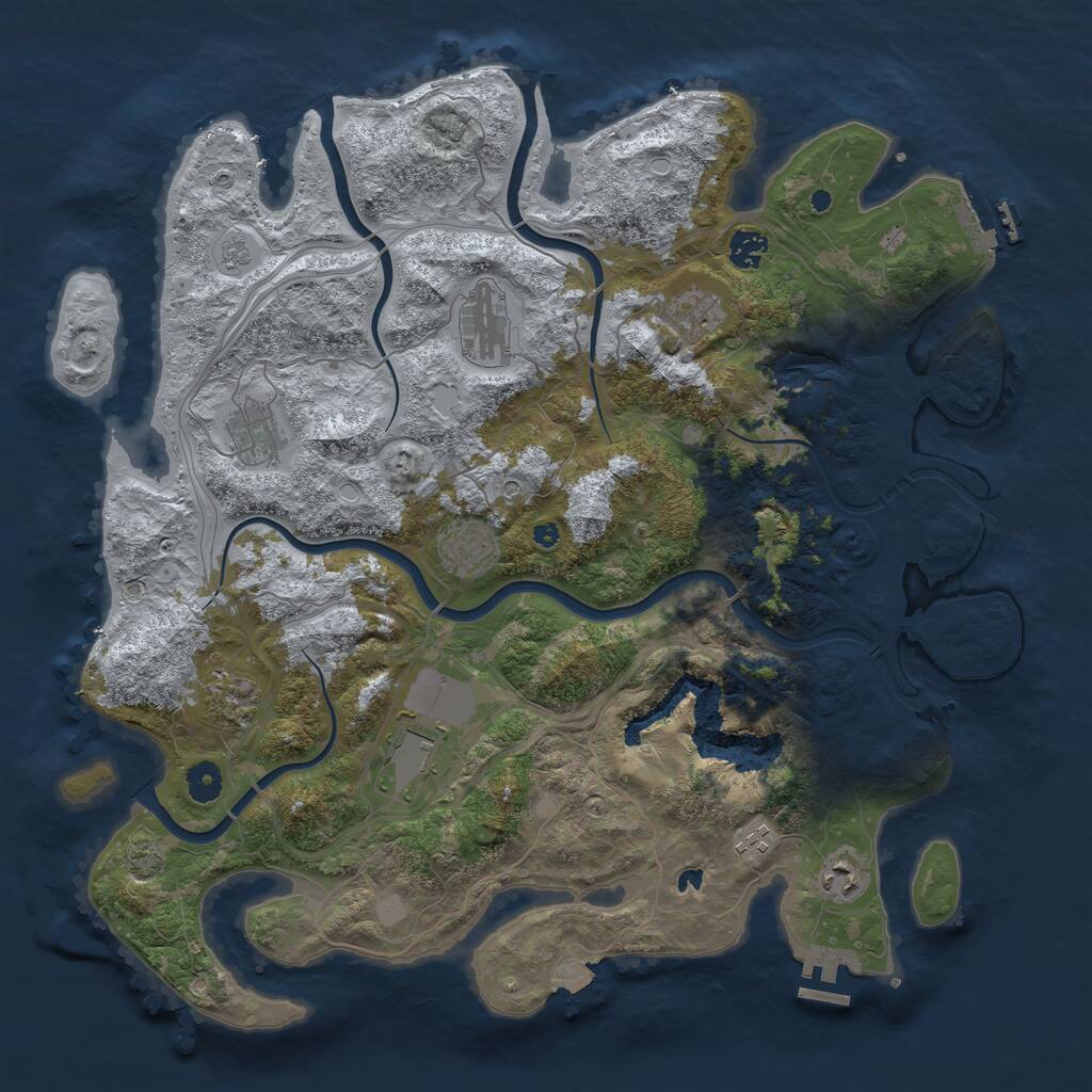 Rust Map: Procedural Map, Size: 4250, Seed: 212151222, 15 Monuments