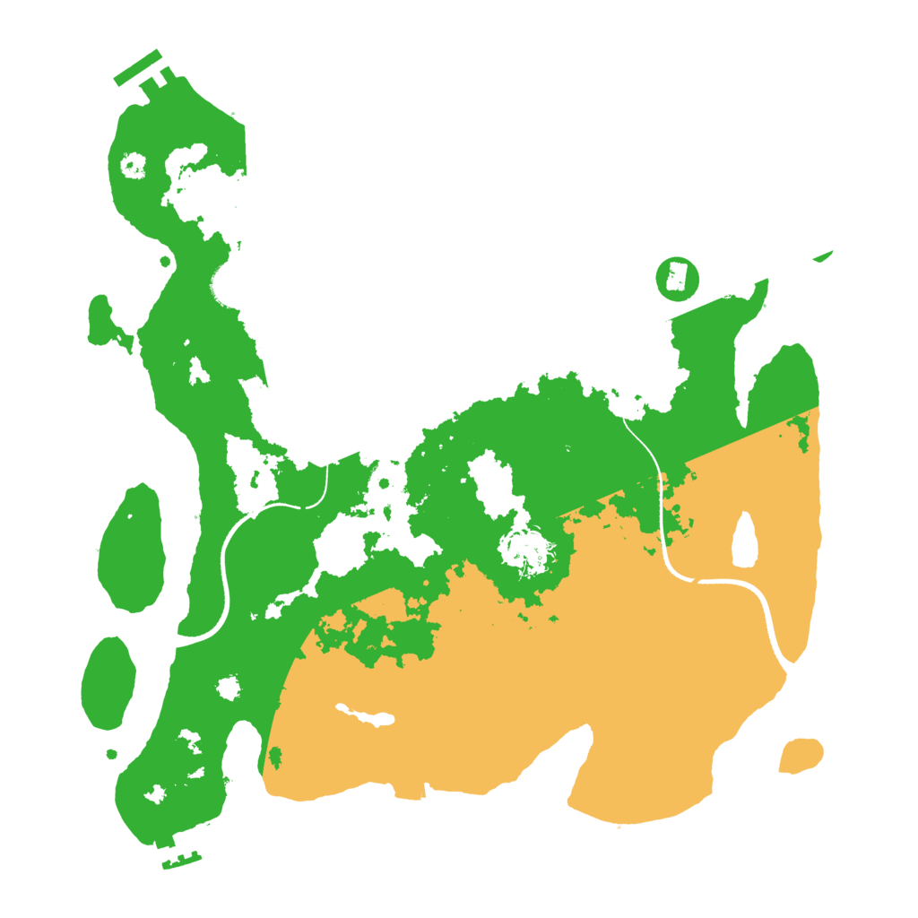Biome Rust Map: Procedural Map, Size: 3500, Seed: 92709011