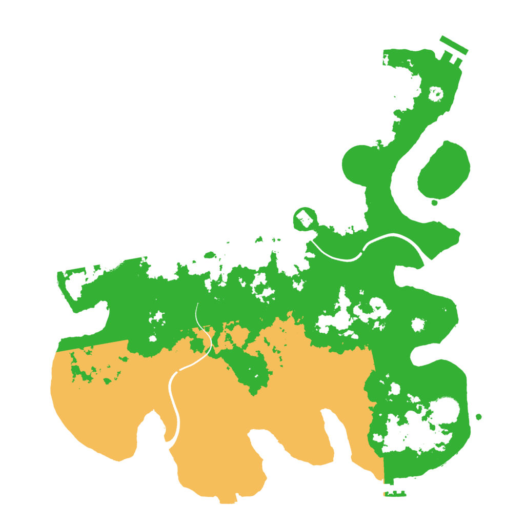 Biome Rust Map: Procedural Map, Size: 3500, Seed: 92217343