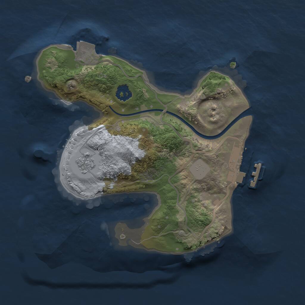 Rust Map: Procedural Map, Size: 1900, Seed: 321006019, 3 Monuments