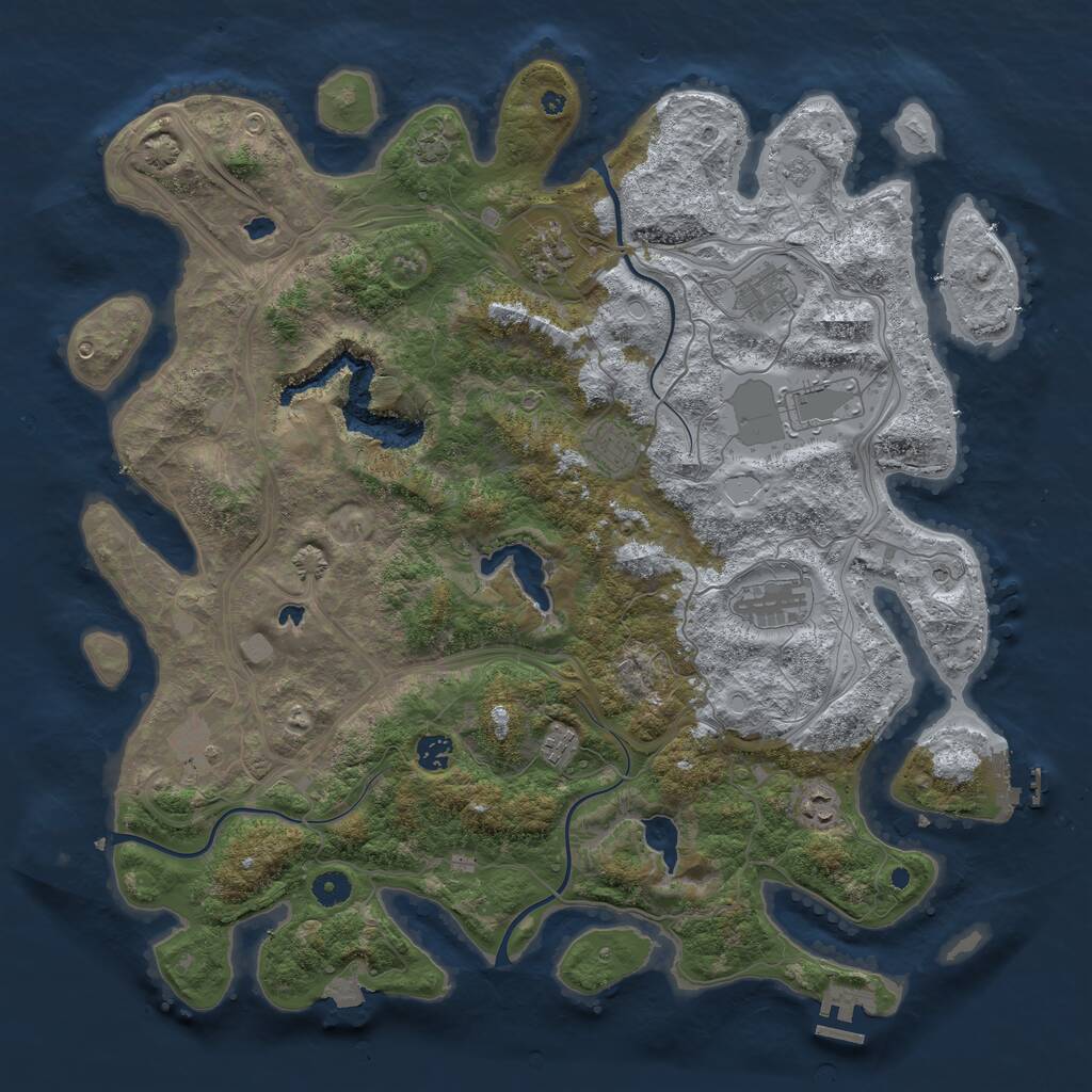 Rust Map: Procedural Map, Size: 4500, Seed: 797717412, 15 Monuments