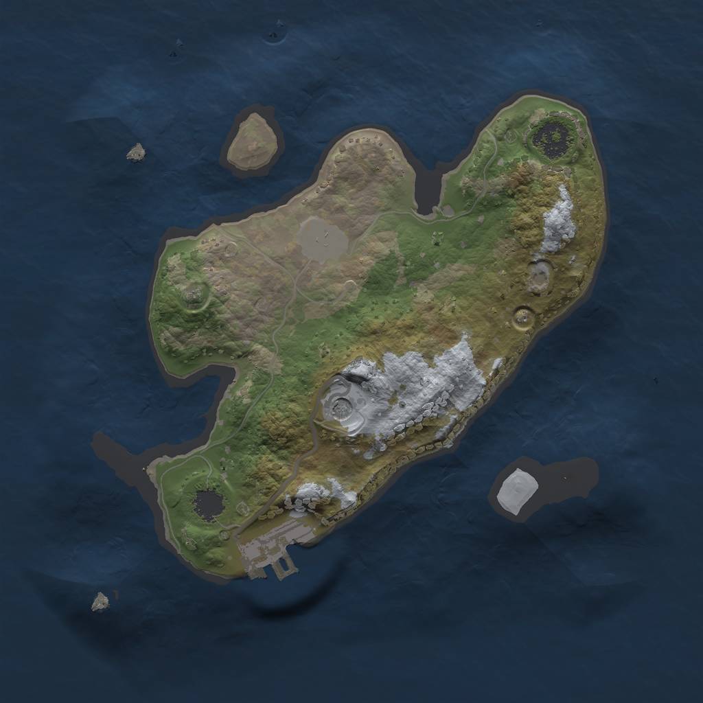 Rust Map: Procedural Map, Size: 2000, Seed: 1934387813, 7 Monuments