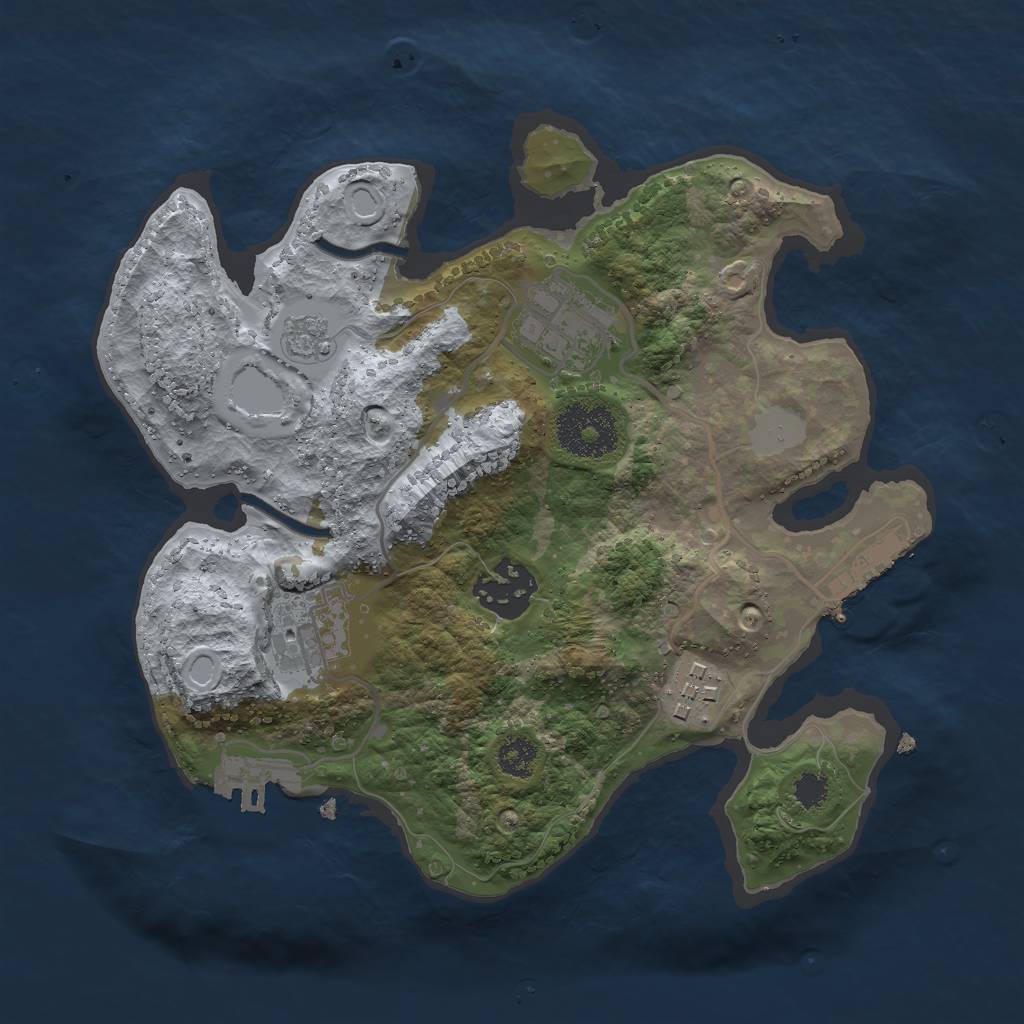 Rust Map: Procedural Map, Size: 2600, Seed: 15313, 12 Monuments
