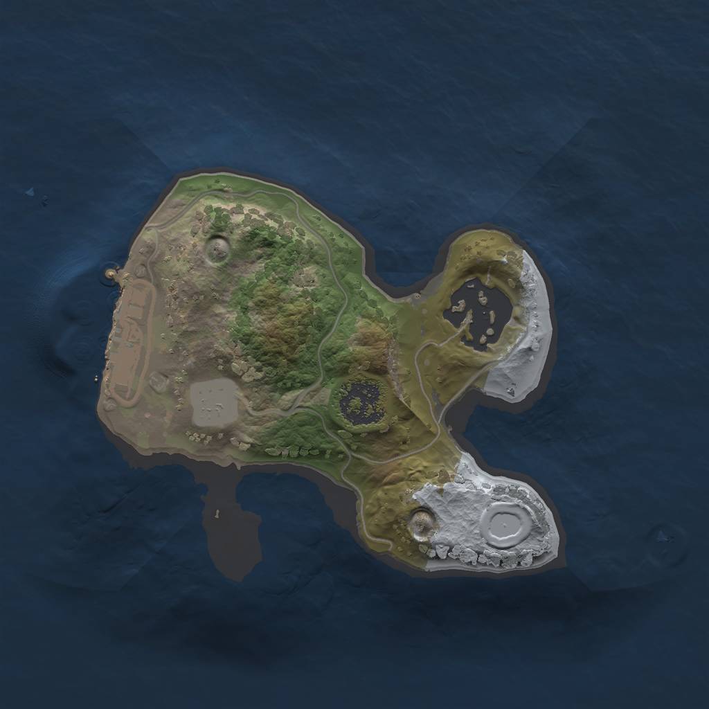 Rust Map: Procedural Map, Size: 1600, Seed: 275332448, 6 Monuments