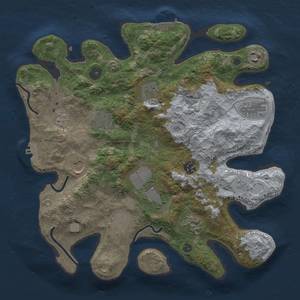 Thumbnail Rust Map: Procedural Map, Size: 3500, Seed: 1432781999, 19 Monuments