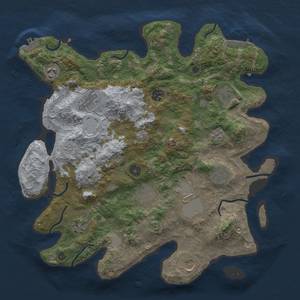 Thumbnail Rust Map: Procedural Map, Size: 3800, Seed: 45782091, 19 Monuments