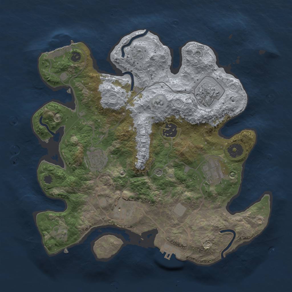 Rust Map: Procedural Map, Size: 2997, Seed: 13825, 14 Monuments
