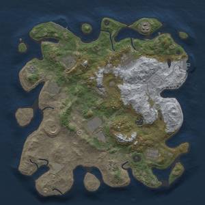 Thumbnail Rust Map: Procedural Map, Size: 3750, Seed: 1450249772, 19 Monuments