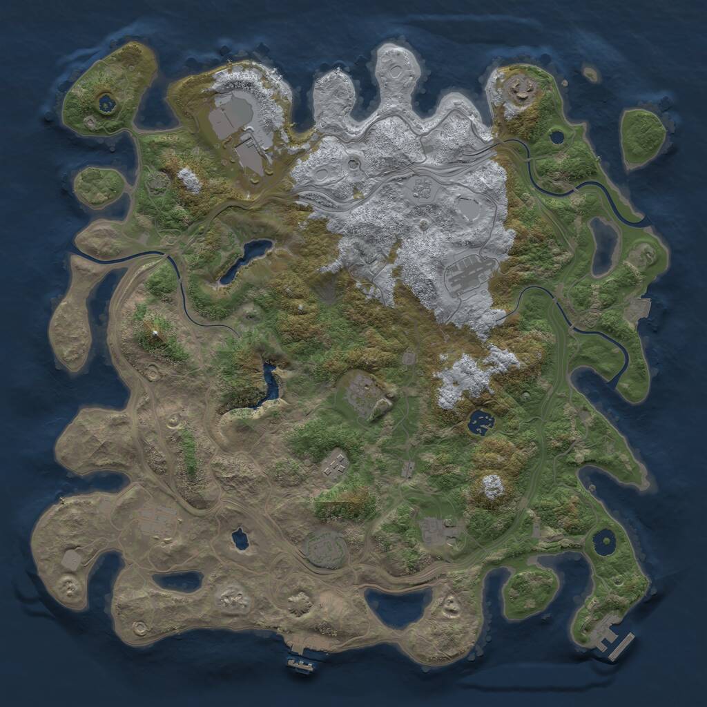 Rust Map: Procedural Map, Size: 4250, Seed: 348778548, 15 Monuments