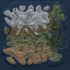 Thumbnail Rust Map: Procedural Map, Size: 4500, Seed: 132311, 19 Monuments