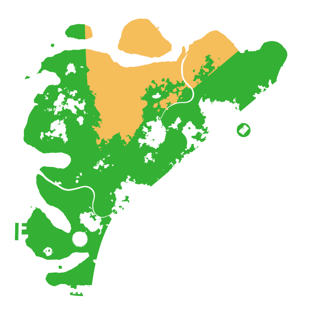 Biome Rust Map: Procedural Map, Size: 3700, Seed: 432464774