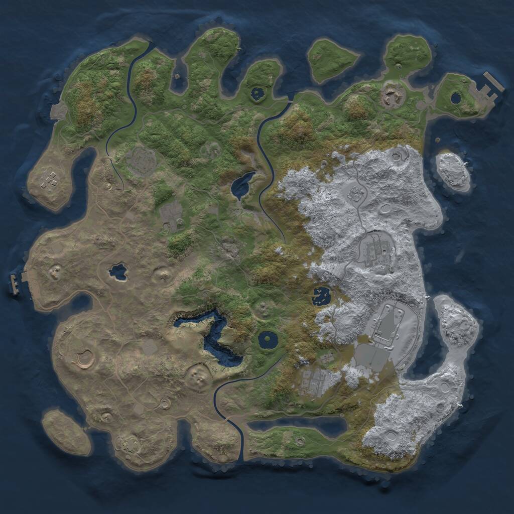 Rust Map: Procedural Map, Size: 4004, Seed: 198348333, 15 Monuments