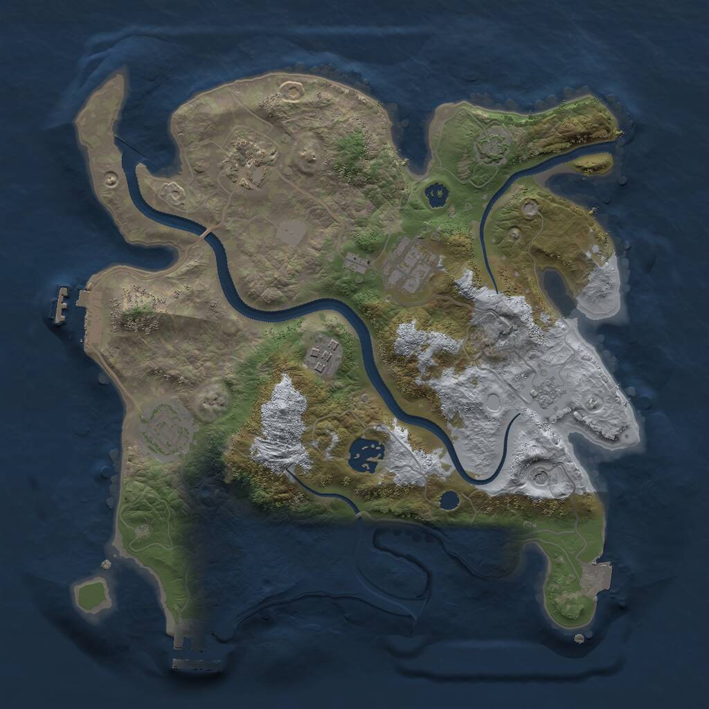 Rust Map: Procedural Map, Size: 3000, Seed: 26636, 11 Monuments