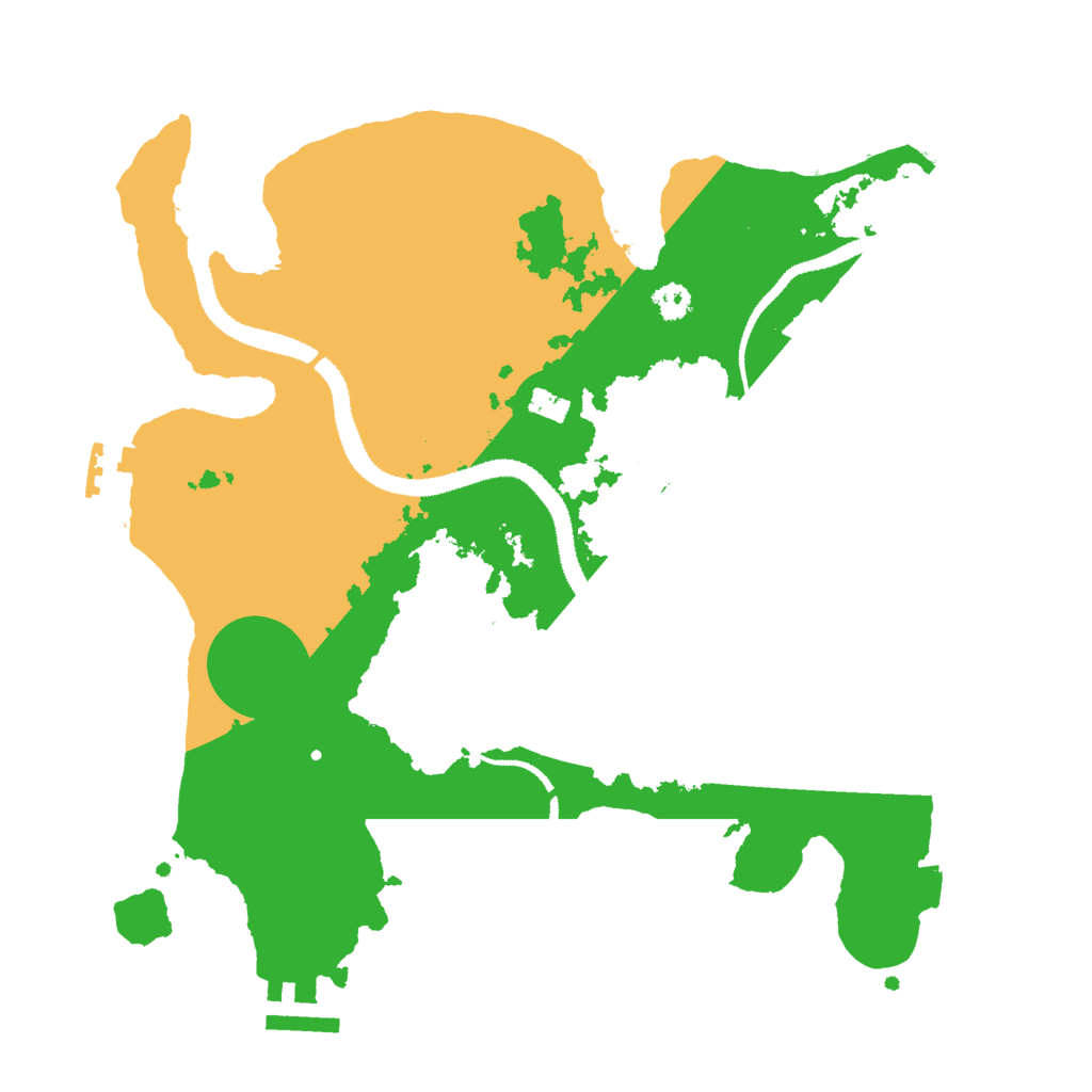 Biome Rust Map: Procedural Map, Size: 3000, Seed: 26636