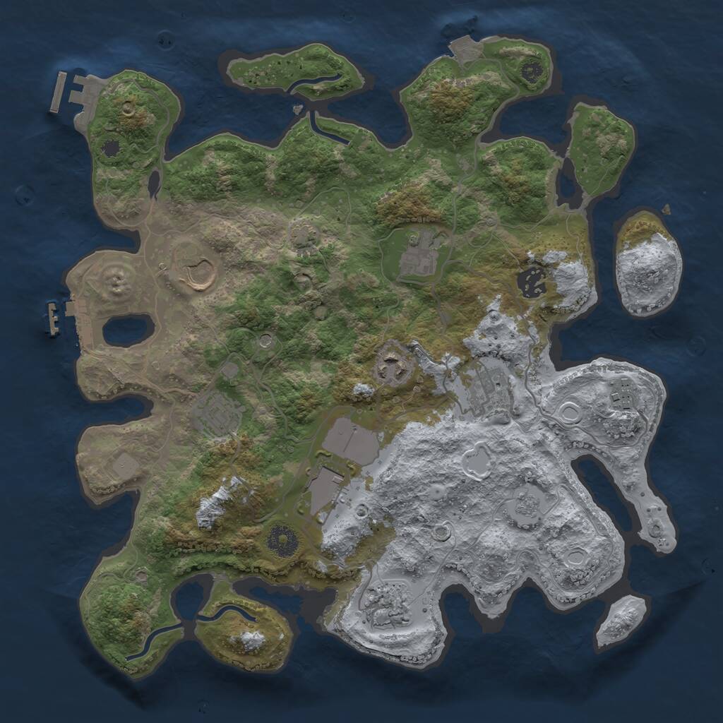 Rust Map: Procedural Map, Size: 3500, Seed: 89005607, 15 Monuments