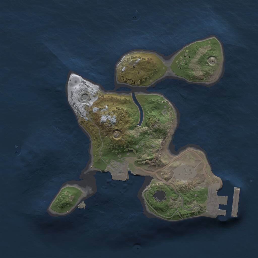 Rust Map: Procedural Map, Size: 1776, Seed: 84230321, 2 Monuments