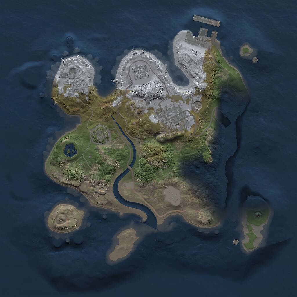 Rust Map: Procedural Map, Size: 2200, Seed: 1182367898, 6 Monuments