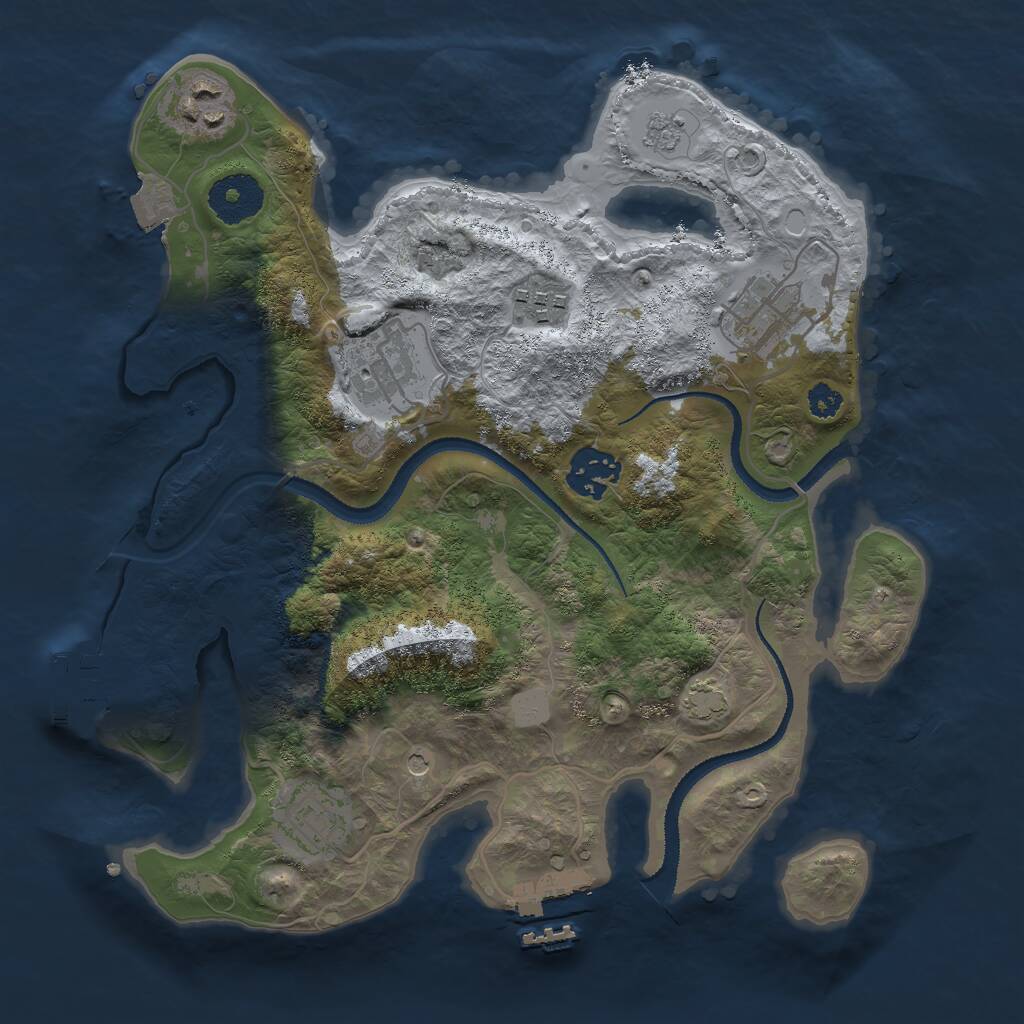 Rust Map: Procedural Map, Size: 3000, Seed: 1604305704, 12 Monuments