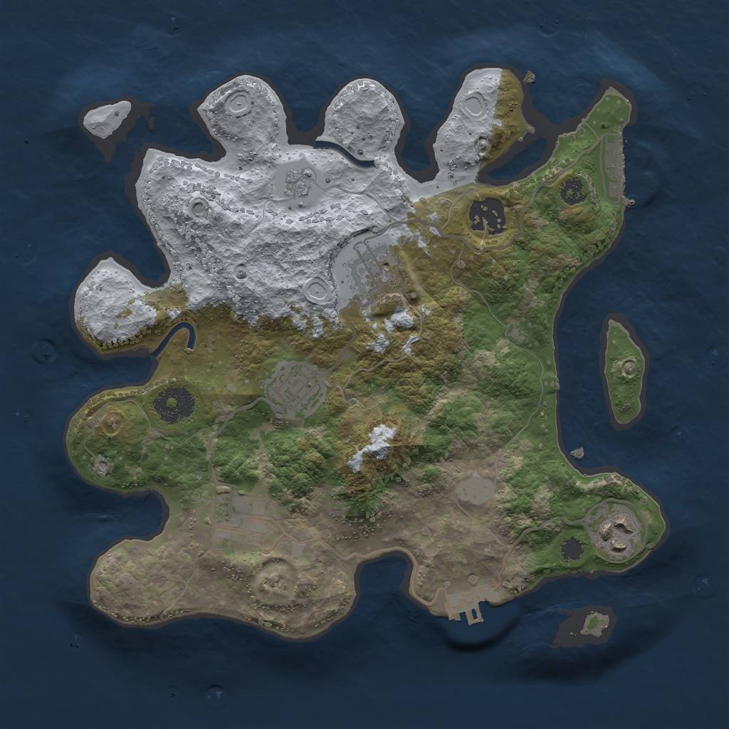 Rust Map: Procedural Map, Size: 2900, Seed: 648252, 11 Monuments