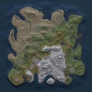 Thumbnail Rust Map: Procedural Map, Size: 3500, Seed: 384837029, 19 Monuments