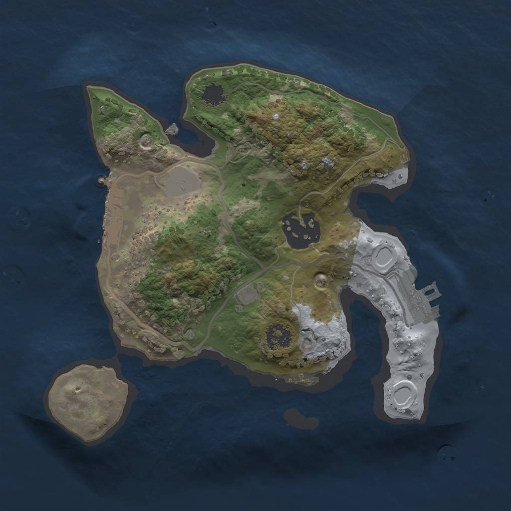 Rust Map: Procedural Map, Size: 2000, Seed: 134855, 8 Monuments