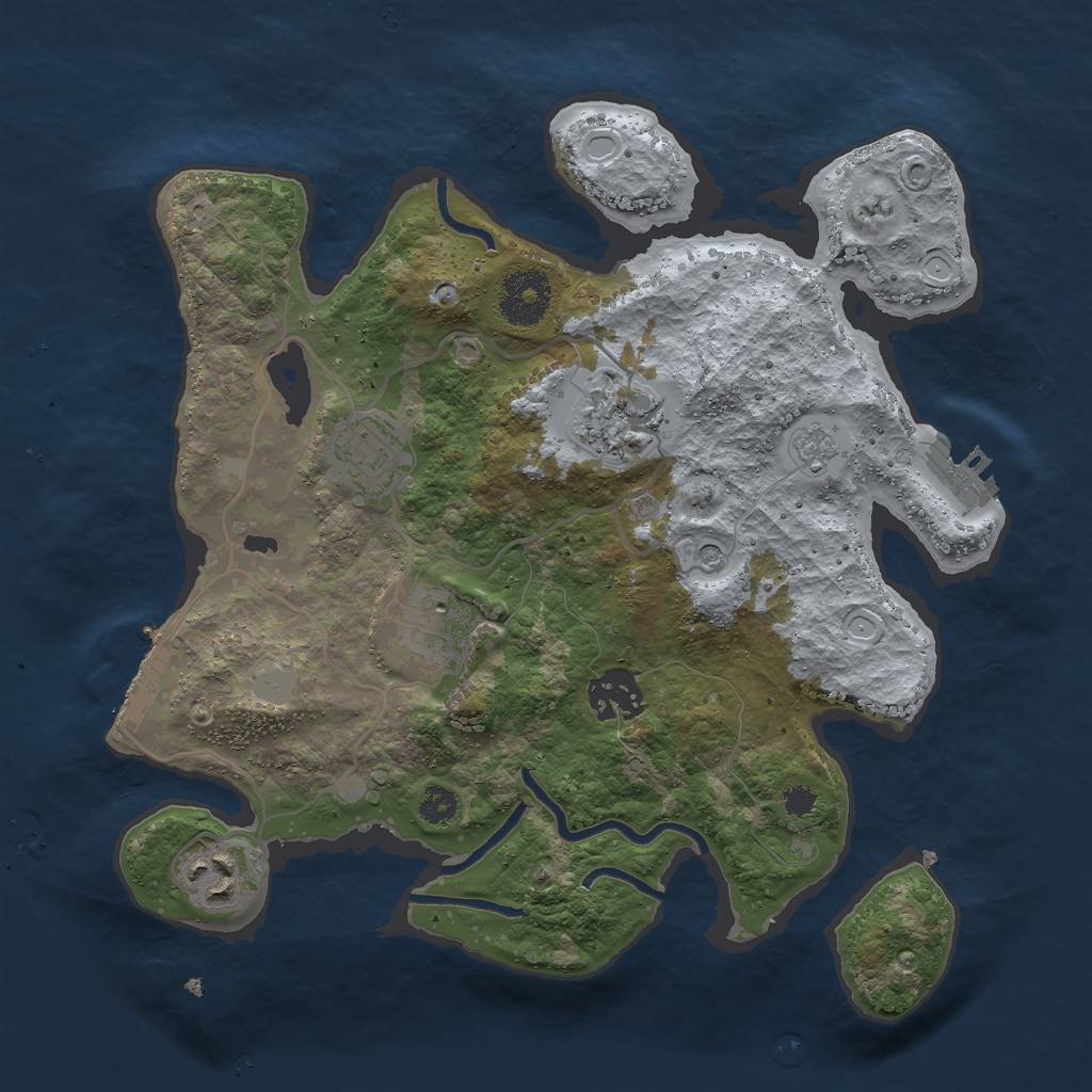Rust Map: Procedural Map, Size: 3000, Seed: 892959743, 14 Monuments