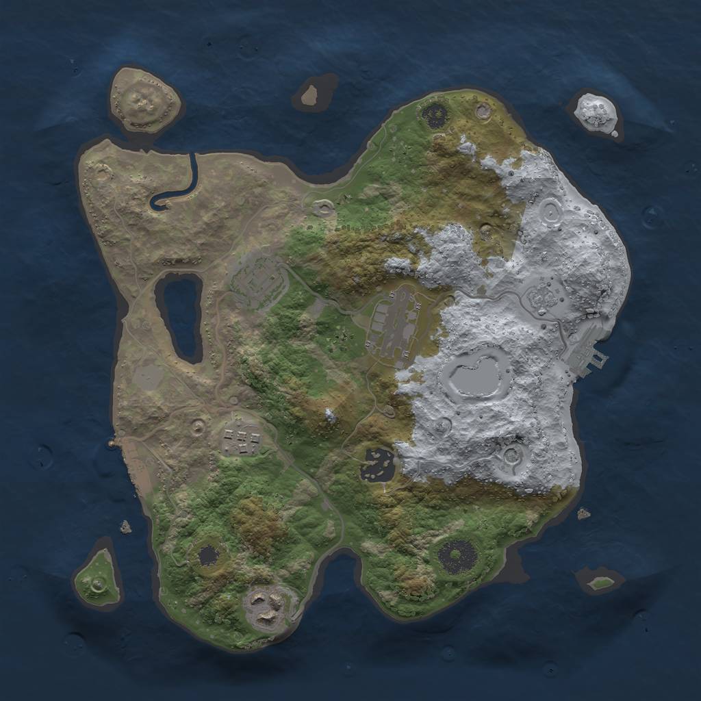 Rust Map: Procedural Map, Size: 2900, Seed: 12442523, 14 Monuments