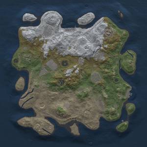 Thumbnail Rust Map: Procedural Map, Size: 3500, Seed: 1688154210, 19 Monuments