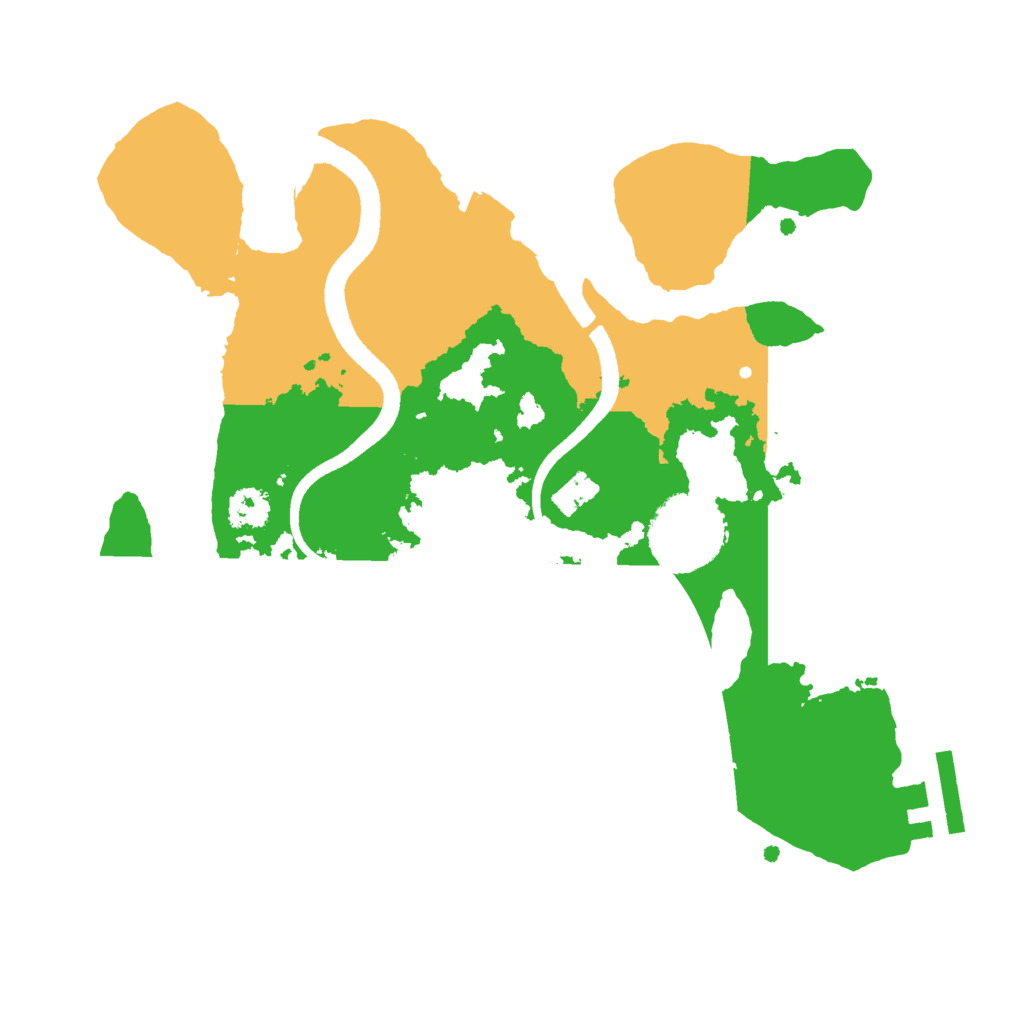 Biome Rust Map: Procedural Map, Size: 2500, Seed: 72432