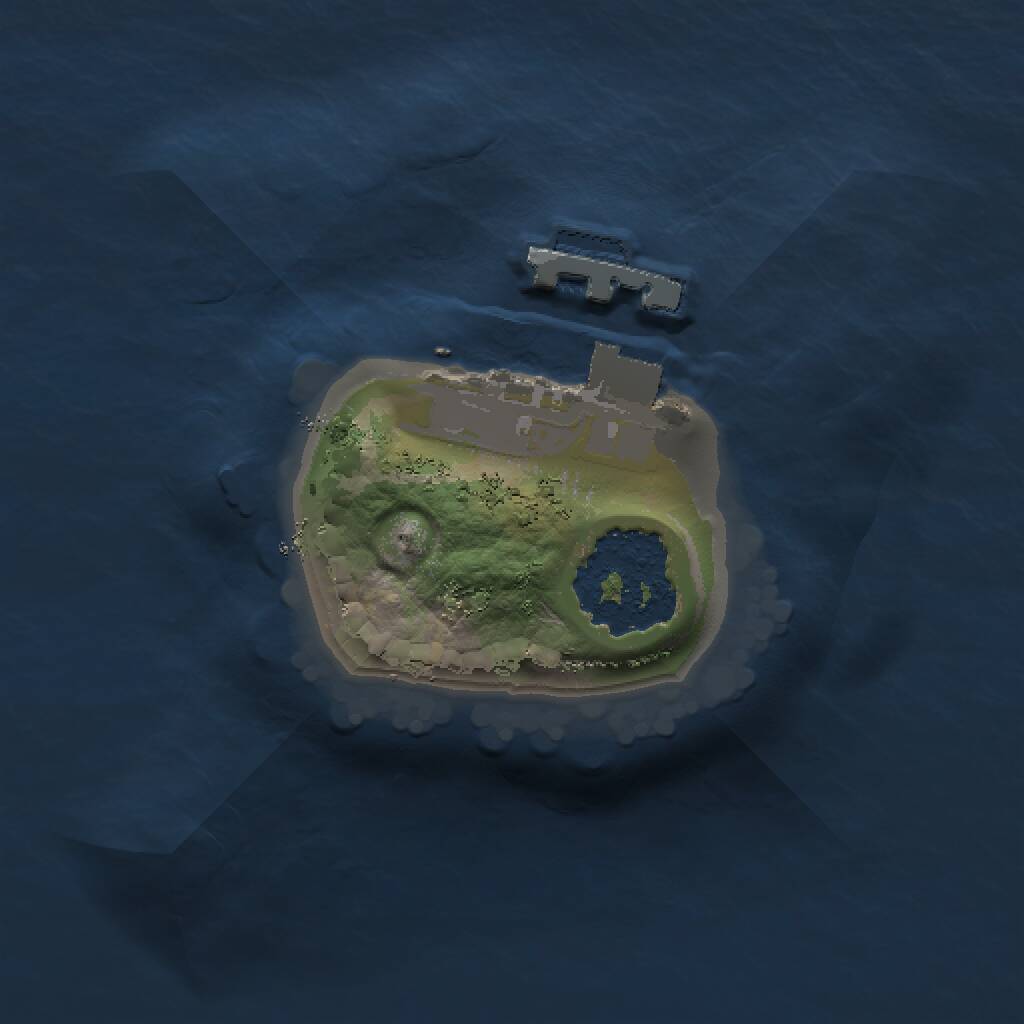 Rust Map: Procedural Map, Size: 1000, Seed: 240, 2 Monuments