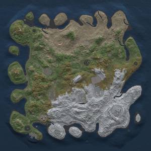 Thumbnail Rust Map: Procedural Map, Size: 4050, Seed: 2031119787, 17 Monuments