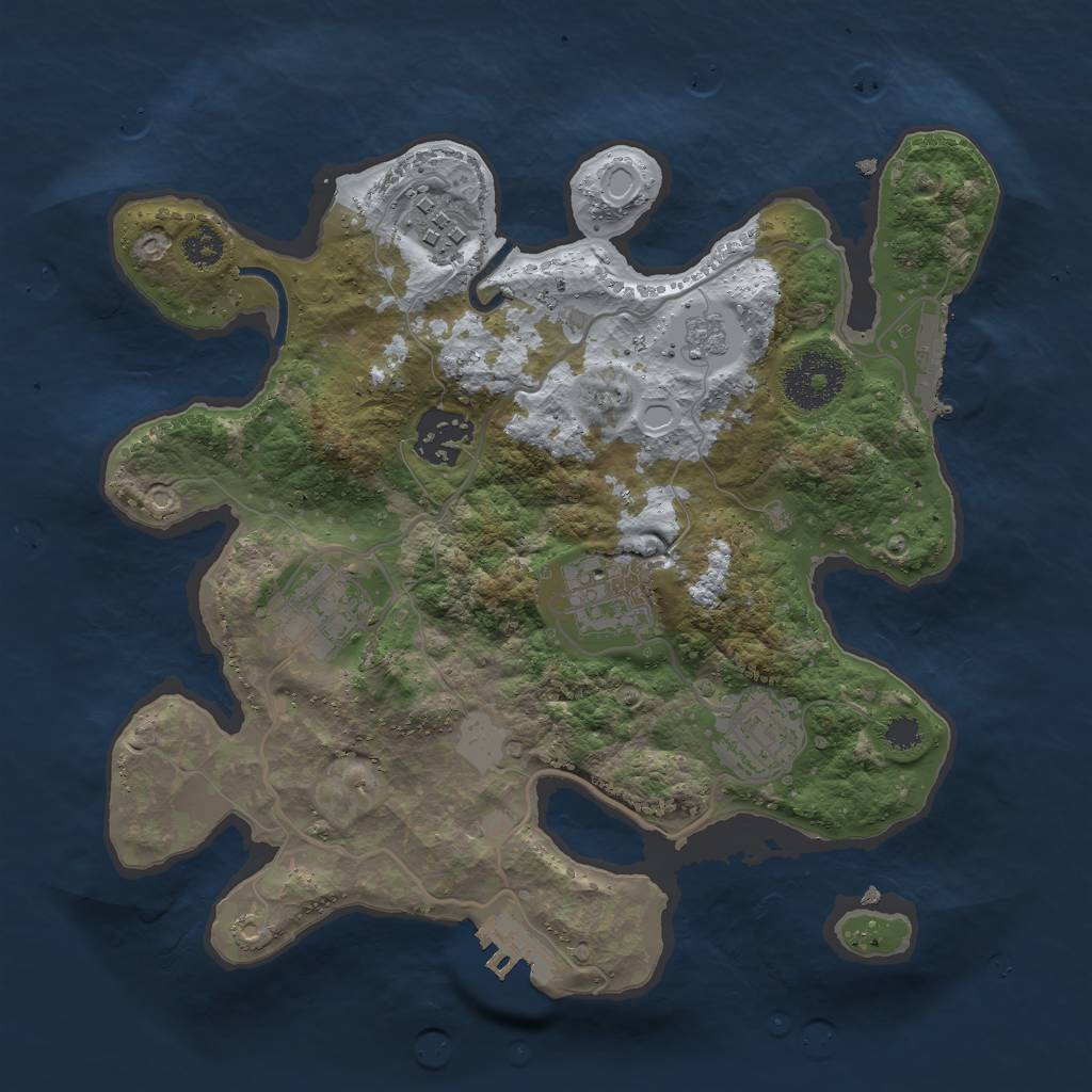 Rust Map: Procedural Map, Size: 2800, Seed: 444, 13 Monuments