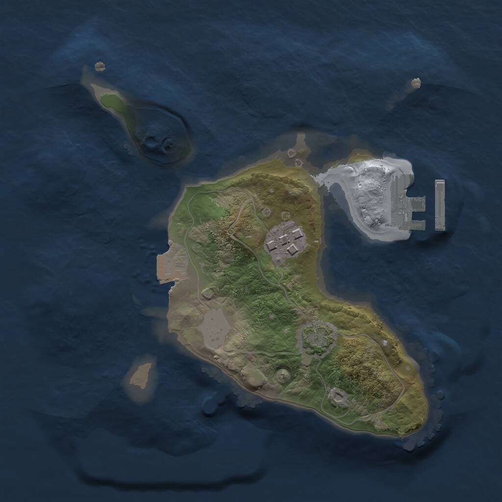 Rust Map: Procedural Map, Size: 2000, Seed: 113648498, 4 Monuments