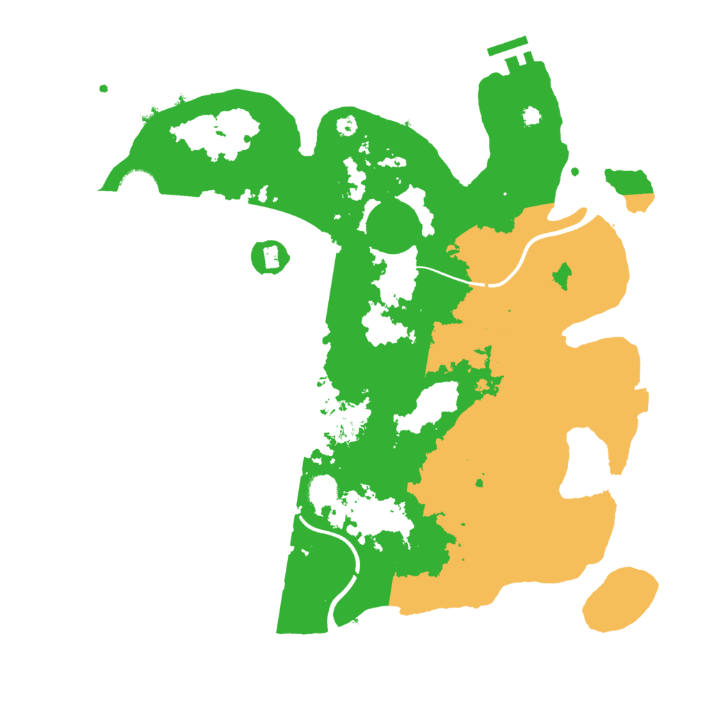 Biome Rust Map: Procedural Map, Size: 3500, Seed: 28405280