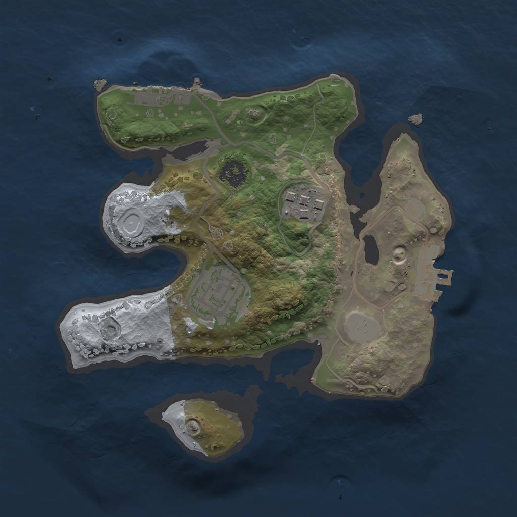 Rust Map: Procedural Map, Size: 2000, Seed: 762454102, 9 Monuments