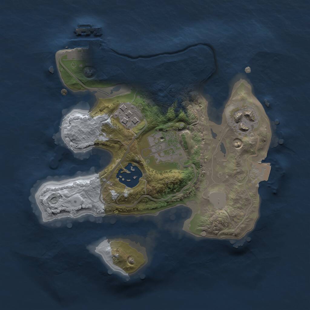 Rust Map: Procedural Map, Size: 2000, Seed: 762454102, 6 Monuments