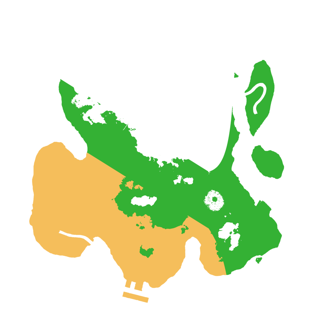 Biome Rust Map: Procedural Map, Size: 2500, Seed: 74499