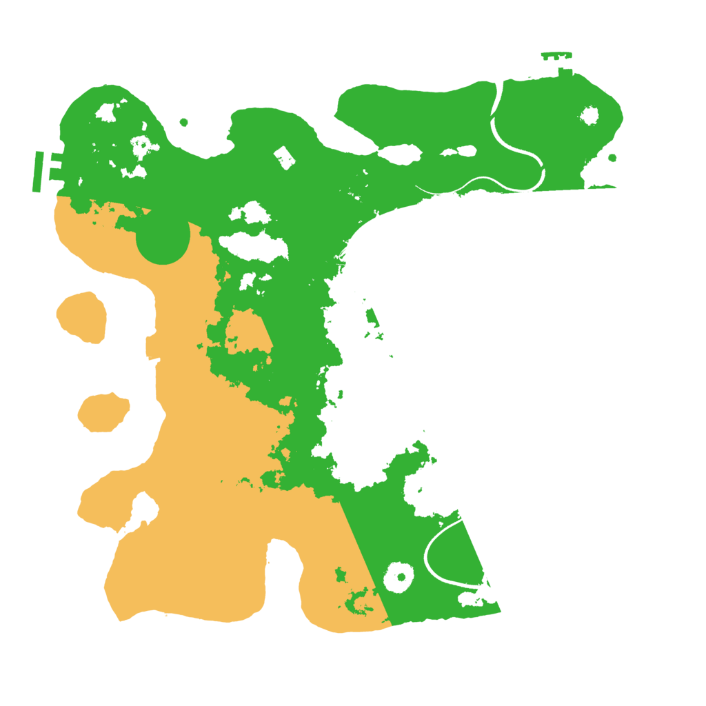 Biome Rust Map: Procedural Map, Size: 3500, Seed: 45264158