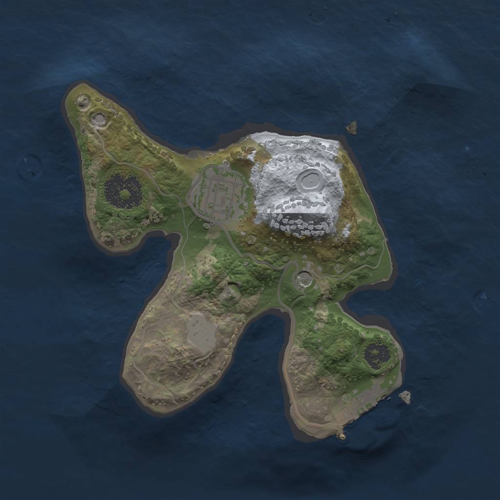 Rust Map: Procedural Map, Size: 2000, Seed: 76314, 8 Monuments