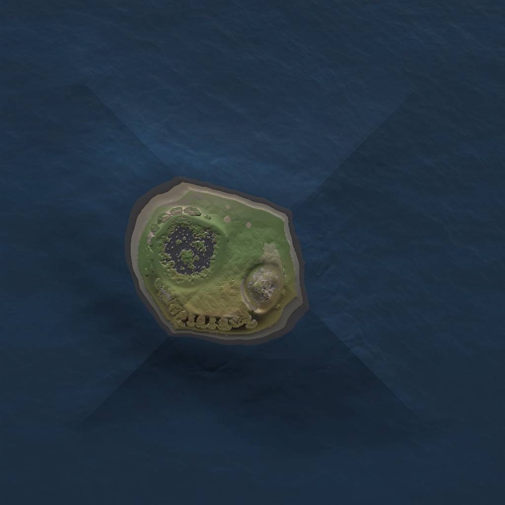 Rust Map: Procedural Map, Size: 1000, Seed: 733426990, 3 Monuments