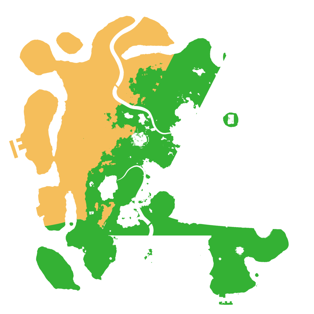 Biome Rust Map: Procedural Map, Size: 3500, Seed: 88839275