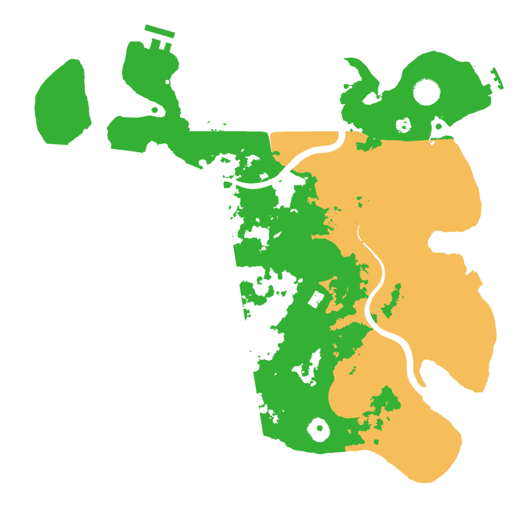 Biome Rust Map: Procedural Map, Size: 3500, Seed: 93631287