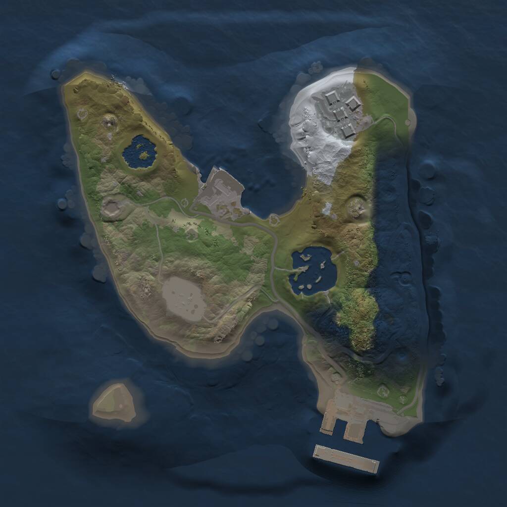 Rust Map: Procedural Map, Size: 1550, Seed: 46422736, 4 Monuments