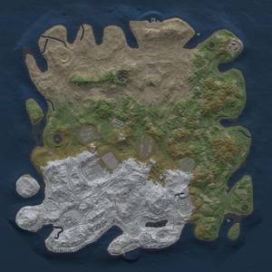 Thumbnail Rust Map: Procedural Map, Size: 4250, Seed: 1129401848, 20 Monuments