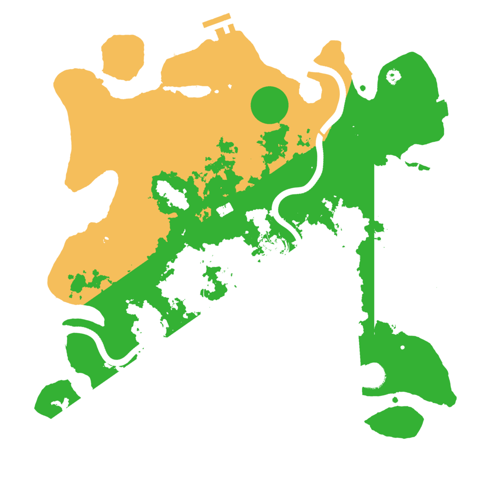Biome Rust Map: Procedural Map, Size: 3500, Seed: 3271070