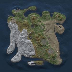 Thumbnail Rust Map: Procedural Map, Size: 3000, Seed: 9000, 14 Monuments