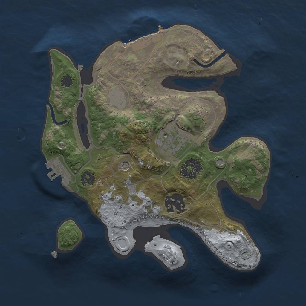 Rust Map: Procedural Map, Size: 2224, Seed: 69746, 10 Monuments