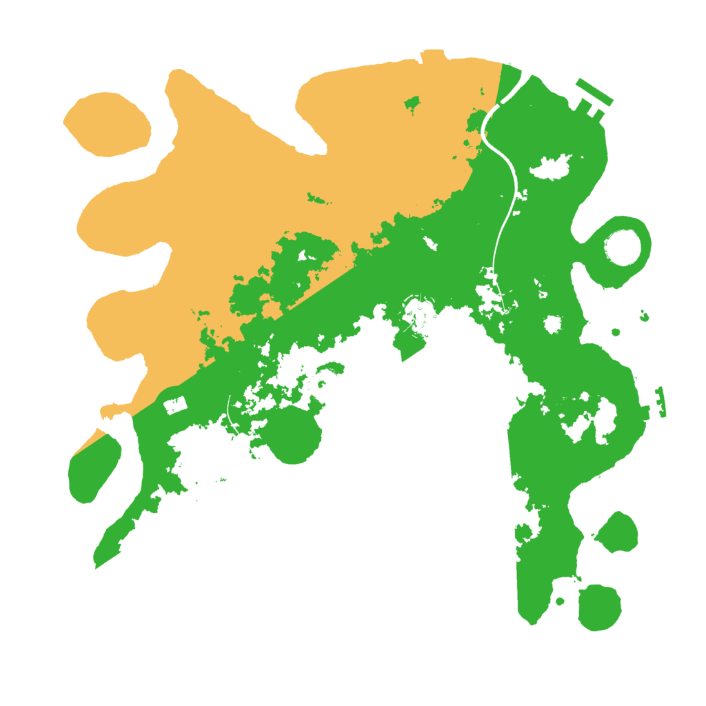 Biome Rust Map: Procedural Map, Size: 3500, Seed: 63725242